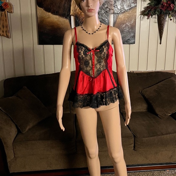 Stroke Of Midnight • Red/ Black • Sexy • Small • Teddy Lingerie - Picture 8 of 16